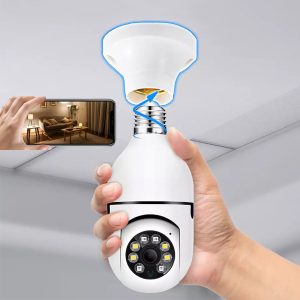 Apsaugos Kameros Lemputė - 360°, Naktinis Matymas, WiFi, Be Gręžimo | BULBCAM