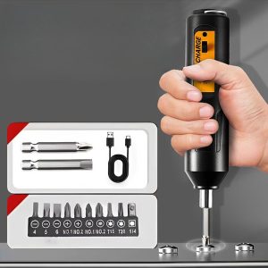 Mini elektrinis atsuktuvas - 12 antgalių, 1 val. USB įkrovimas | SCREWZI