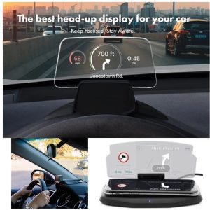 HUD Priekinio Stiklo Ekranas - GPS, Skambučiai ir Įspėjimai ant Jūsų Priekinio Stiklo (Neličiant Telefono) | DISPCAR