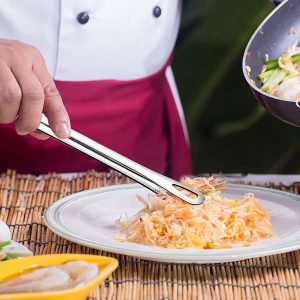 BBQ žnyplės - 28 cm, maistinis 304 plienas, besiūlės, neslystančios | TONGPRO
